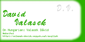 david valasek business card